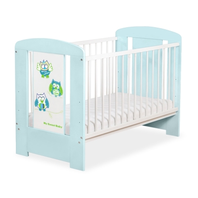Babybed 120x60 cm - Owls Bigi Zibi & Adele Mint Gelukkige Uilen