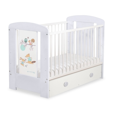 Babybed met Lade 120x60 cm - Happy balloons MAXI
