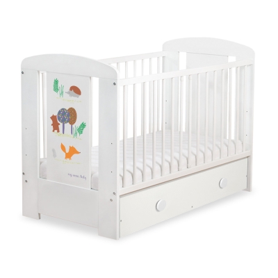 Babybed met Lade 120x60 cm - Happy balloons MAXI Woud