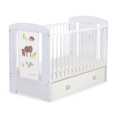 Babybed met Lade 120x60 cm - Happy balloons MAXI Woud