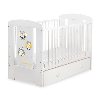 Babybed met Lade 120x60 cm - Owls Bigi Zibi & Adele MAXI Gelukkige Uilen