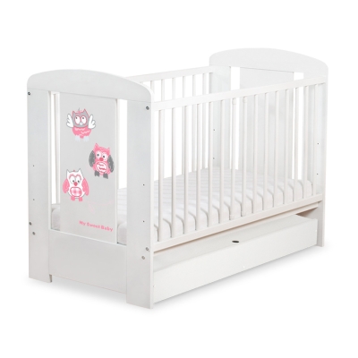 Babybed met Lade 120x60 cm - Owls Bigi Zibi & Adele STANDARD Gelukkige Uilen