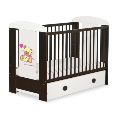 Babybed met Lade 120x60 cm - Tedy Bear with bow MAXI Bear With Bow