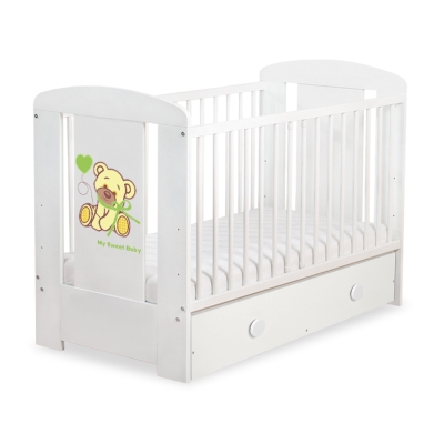 Babybed met Lade 120x60 cm - Tedy Bear with bow MAXI Bear With Bow