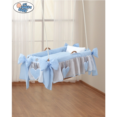 Rotan hangwieg voor baby's Blauw