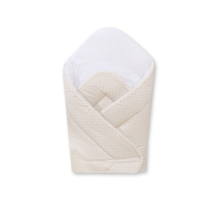 Babynest met versteviging - Harten Beige Polkaprikker