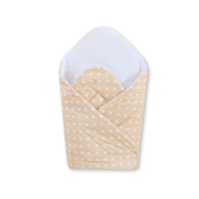 Babynest met versteviging - Harten Beige Polkaprikker