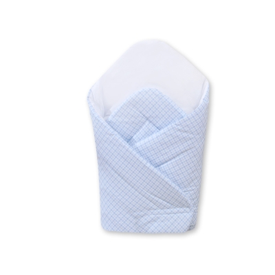 Babynest met versteviging - Harten Blauw Geruit