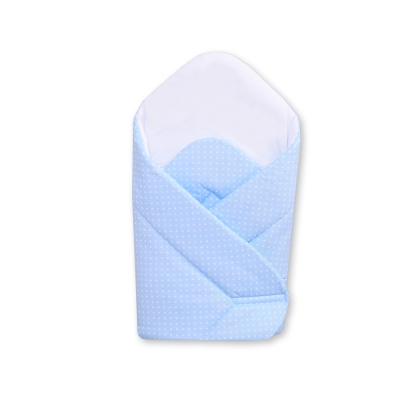 Babynest met versteviging - Harten Blauw Polkaprikker
