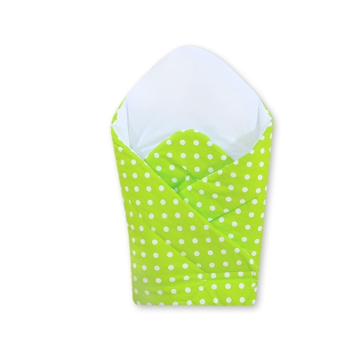 Babynest met versteviging - Harten Groen Polkaprikker