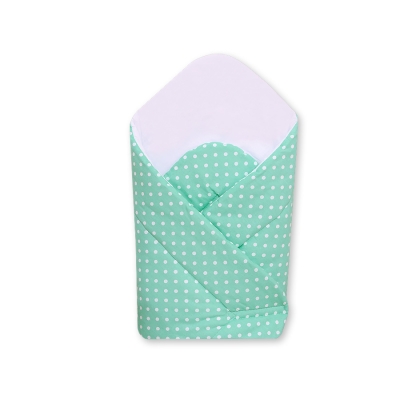 Babynest met versteviging - Harten Mint Polkaprikker