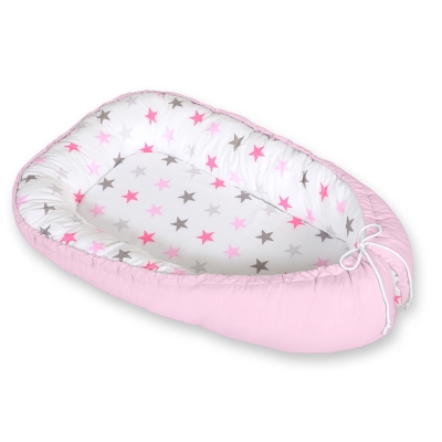 Babynest Roze Grijs Sterren