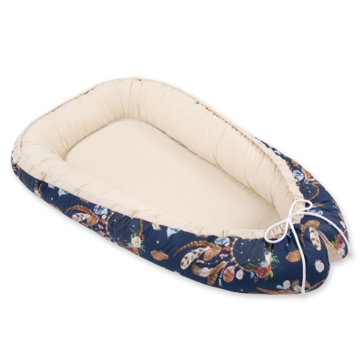 Babynestje Beige Donkerblauw Dromenvangers