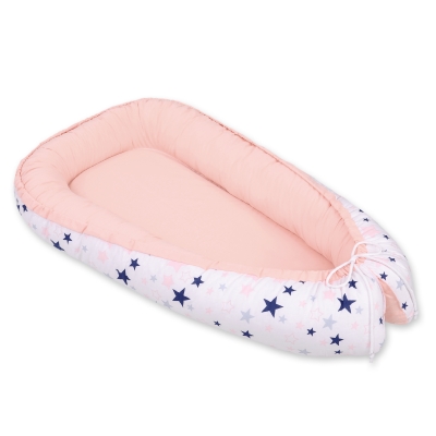 Babynestje Blauw Poederroze
