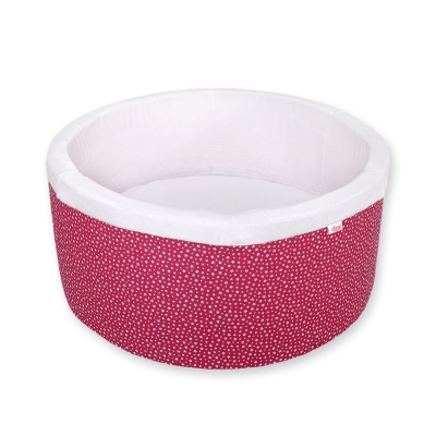 Ballenbak Baby Minky  Bordeaux Wit-wijnrood