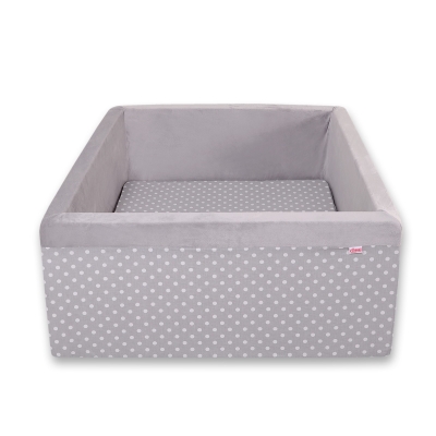 Ballenbak voor Baby Minky  Grijs Polkaprikker