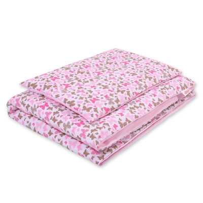 Beddengoed 2 dele 140x200 Junior Roze Vlinders