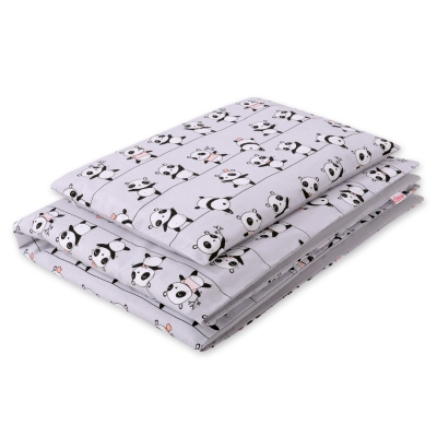 Beddengoed 2 delen 100x135 Mini Grijs Panda