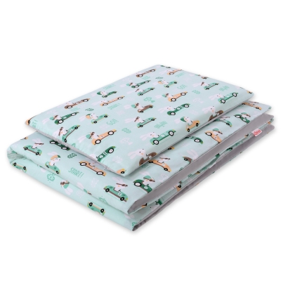Beddengoed 2 delen 100x135 Mini Mint Konijnen