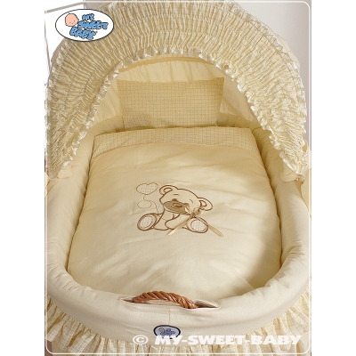 Beddengoed 2 st voor Babymand / Rieten Kribbe