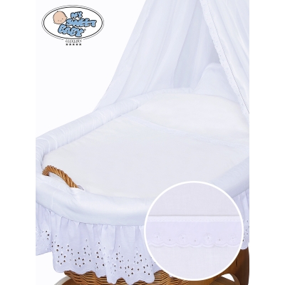 Beddengoed - 4 Delen voor Babymand / Rieten Babybed Sophia