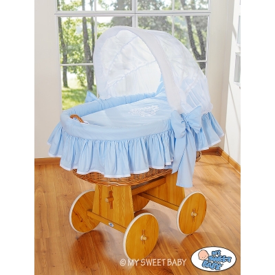Wiegbekleding met kap voor baby wiegje