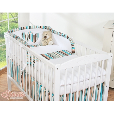 Beddengoed voor Babybed 3 st - Harten Bruin Snijder