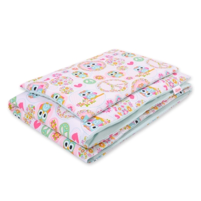 Beddengoed voor Kinderbed  2 delen 100x135 Mini Gelukkige Uilen
