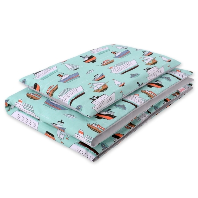 Beddengoed voor Kinderbed  2 delen 100x135 Mini Mint Schepen