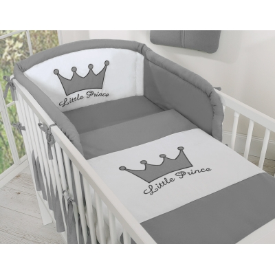Beddengoed voor Kinderbed 2 st -  Antraciet Little Prince Princess