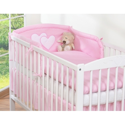 Beddengoed voor Kinderbed 3 st - Harten Roze