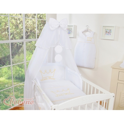 Beddengoed voor Kinderbed 5 st met Klamboe -  Wit Little Prince Princess