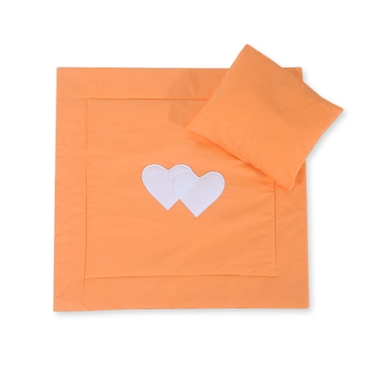 Beddengoed voor Kinderwagen 2 st - Harten Oranje