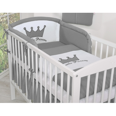 Beddengoed voor Ledikant 3 st -  Antraciet Little Prince Princess