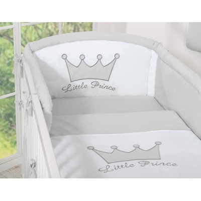 Beddengoed voor Ledikant 3 st -  Grijs Little Prince Princess