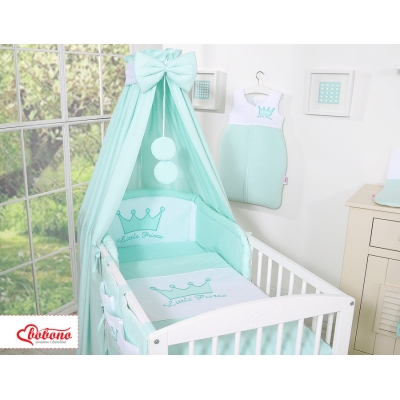 Beddengoed voor Ledikant 5 st met Hemeltje -  Mint Little Prince Princess