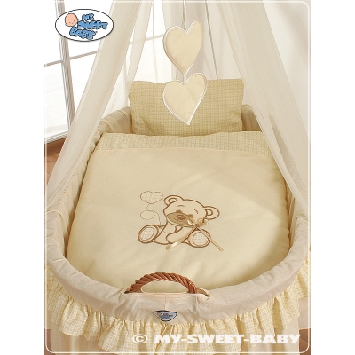 Beddengoed voor Rieten Baby Wieg 2 st