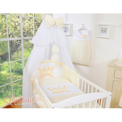 Beddengoedset voor Babybed 5 st met Klamboe -  Ivoor Little Prince Princess