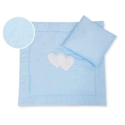 Beddengoedset voor Kinderwagen 2 st - Harten Blauw Snijder