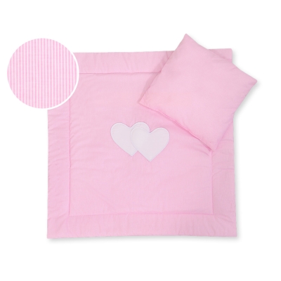 Beddengoedset voor Kinderwagen 2 st - Harten Roze Snijder