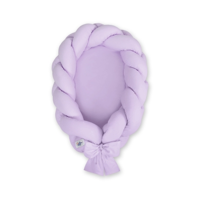 Bedomrander Babynest Gevlochten 2 in 1 Purper