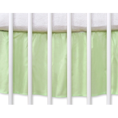 Bedrok Maskerende Ruche voor Babybed 140x70 cm - Harten Groen