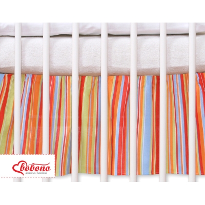 Bedrok Maskerende Ruche voor Babybed 140x70 cm - Harten Oranje Snijder