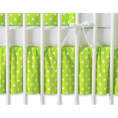 Bedrok voor Ledikant 140x70 cm - Harten Groen Polkaprikker