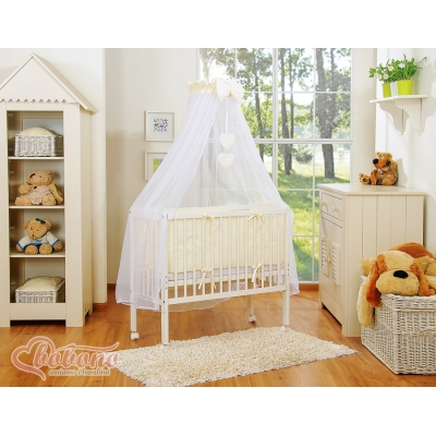 Bijzetbed baby met Matras en beddengoed -  Ivoor