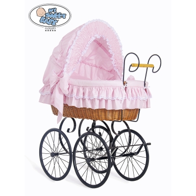 Brocante Retro Babywieg Roze Victoria Voor Meisjes
