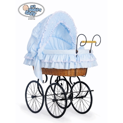 Brocante Retro Babywiegje Blauw Victoria