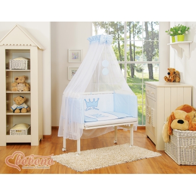 Co-sleeper Kinderbed met Matras en beddengoed -  Blauw Little Prince Princess
