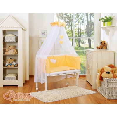Co-sleeper Kinderbed met Matras en beddengoed -  Perzik