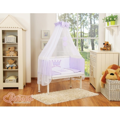 Co-sleeper Kinderbed met Matras en beddengoed -  Purper Little Prince Princess